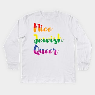 Nice Jewish Queer (NJQ) Kids Long Sleeve T-Shirt